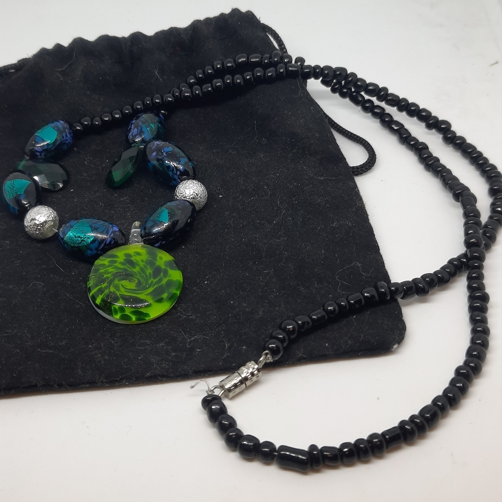 Glass blown necklace